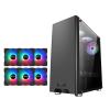 ARrase Computer Case,Pre-Installed 3 X 120mm Fron 1 X 120mm Rear Fans and 1 X 120mm Top Fan,Supports ATX,Micro-ATX,Mini-ITX,Suitable for Desktop Computer Cases (Color : Style 3), 18648 view 1