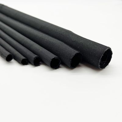 Braided Split Wire Loom Black Wire Cover Protective Harness Tubing Cable Management Self Wrap Cord Sleeve Mesh Woven 1/2"-24ft