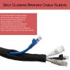 Braided Split Wire Loom Black Wire Cover Protective Harness Tubing Cable Management Self Wrap Cord Sleeve Mesh Woven 1"-24ft view 4