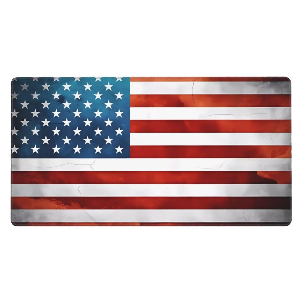 YYHWHJDE Vintage American USA Flag Pattern Large Office Gaming Mouse pad 16 x 29.5 in : Strong Adhesion and Durability Precision Edge Locking
