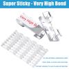 40PCS Strong Adhesive Cable Clips Clear, Premium Wire Holders for Wall, Strong Cord Organizer Under Desk, Car, PC, Christmas Light Indoor/Outdoor view 2