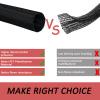 Braided Split Wire Loom Black Wire Cover Protective Harness Tubing Cable Management Self Wrap Cord Sleeve Mesh Woven 5/16"-24ft view 3