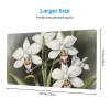 YYHWHJDE White Bell Orchid Pattern Large Office Gaming Mouse pad 16 x 29.5 in : Strong Adhesion and Durability Precision Edge Locking view 2