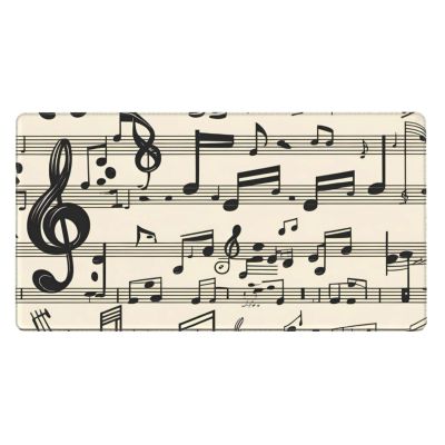 YYHWHJDE Vintage Music Note Art Pattern Large Office Gaming Mouse pad 16 x 29.5 in : Strong Adhesion and Durability Precision Edge Locking