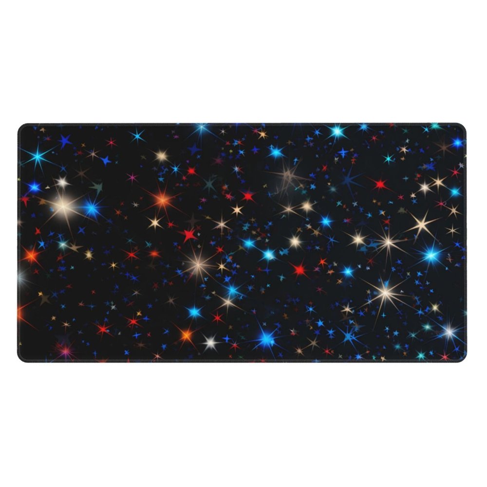 YYHWHJDE Stars Pattern Picture Large Office Gaming Mouse pad 16 x 29.5 in : Strong Adhesion and Durability Precision Edge Locking