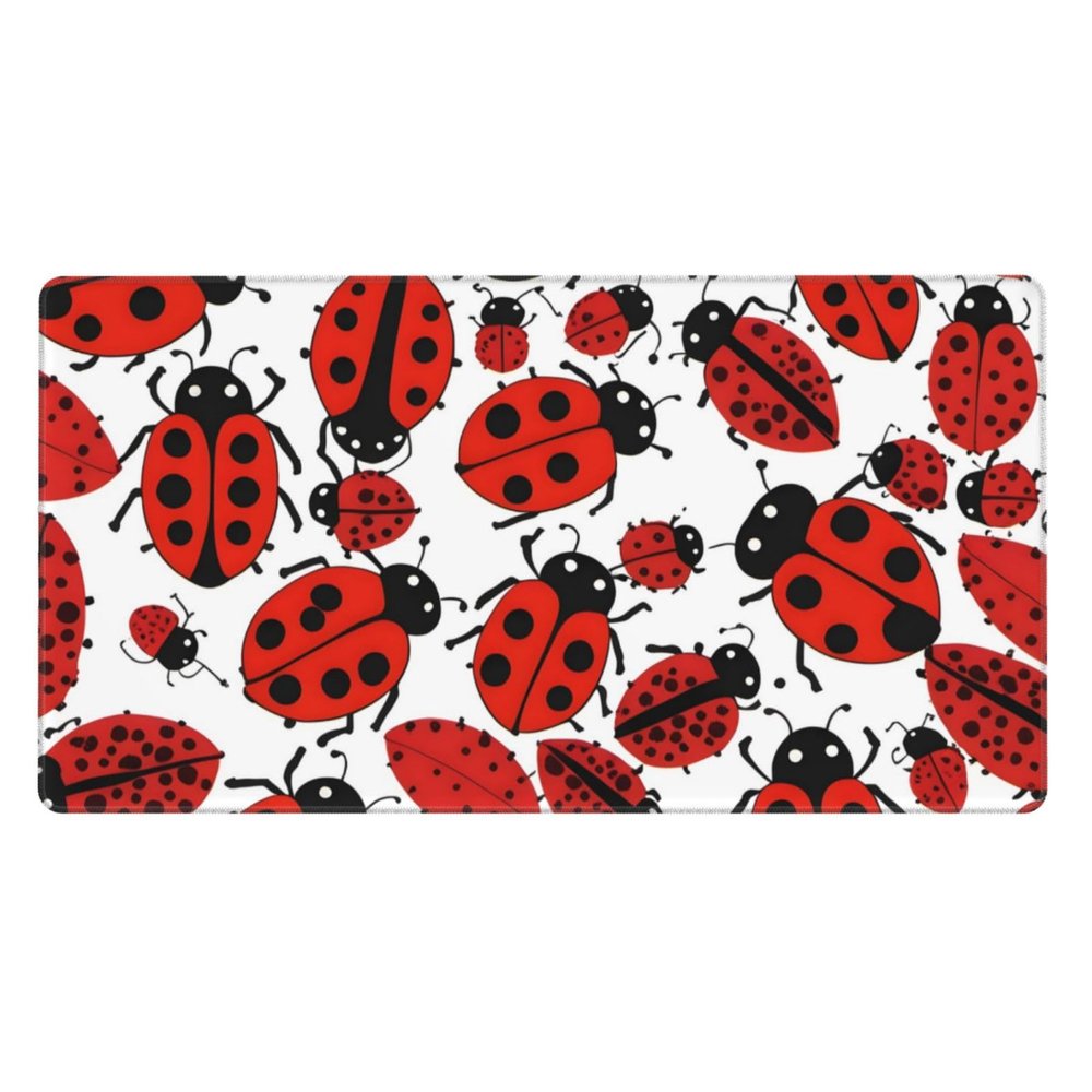 YYHWHJDE Ladybugs Pattern Infinite Speckled Pattern Large Office Gaming Mouse pad 16 x 29.5 in : Strong Adhesion and Durability Precision Edge Locking