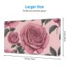 YYHWHJDE Dusky Rose Pattern Large Office Gaming Mouse pad 16 x 29.5 in : Strong Adhesion and Durability Precision Edge Locking view 2