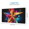 YYHWHJDE Colorful Star Picture Large Office Gaming Mouse pad 16 x 29.5 in : Strong Adhesion and Durability Precision Edge Locking view 2