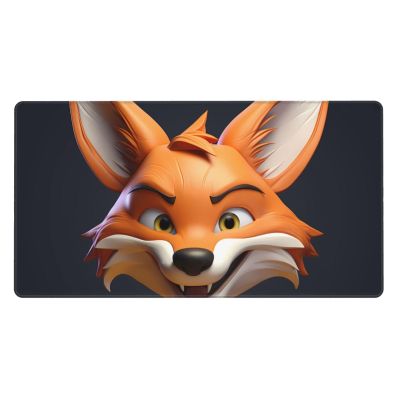 YYHWHJDE Cartoon Fox Head Picture Large Office Gaming Mouse pad 16 x 29.5 in : Strong Adhesion and Durability Precision Edge Locking