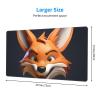 YYHWHJDE Cartoon Fox Head Picture Large Office Gaming Mouse pad 16 x 29.5 in : Strong Adhesion and Durability Precision Edge Locking view 2