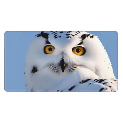 YYHWHJDE Snowy Owl Eyes Pattern Large Office Gaming Mouse pad 16 x 29.5 in : Strong Adhesion and Durability Precision Edge Locking