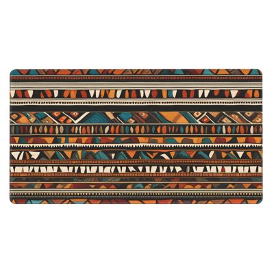 YYHWHJDE African Tribal Ethnic Texture Pattern Large Office Gaming Mouse pad 16 x 29.5 in : Strong Adhesion and Durability Precision Edge Locking