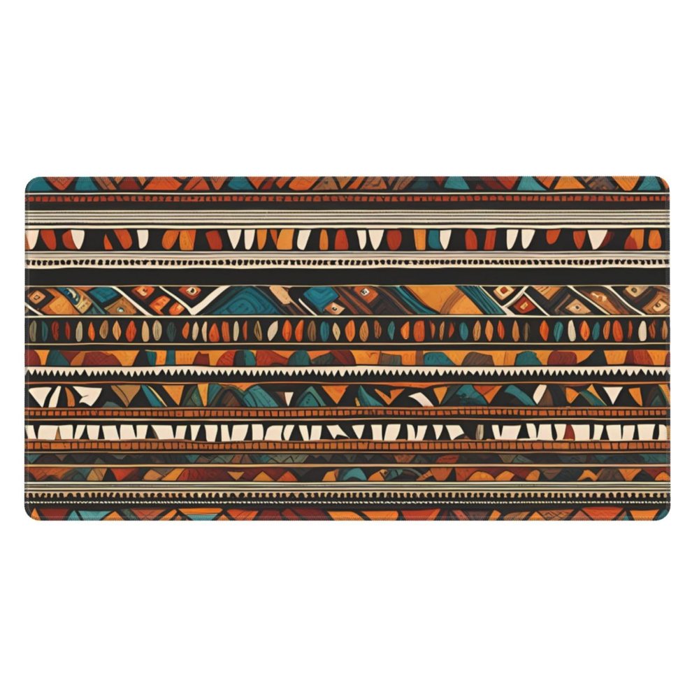 YYHWHJDE African Tribal Ethnic Texture Pattern Large Office Gaming Mouse pad 16 x 29.5 in : Strong Adhesion and Durability Precision Edge Locking