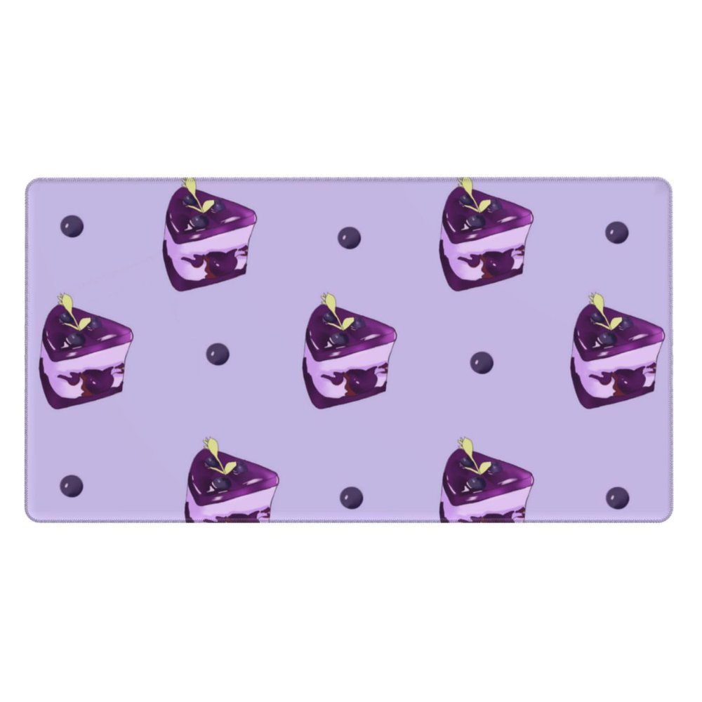 HYTTER Blueberry Cake Pattern Extra Large Rubber Mouse pad 16 x 29.5 in : Strong Adhesion and Durability Precision Edge Locking, Black