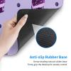 HYTTER Blueberry Cake Pattern Extra Large Rubber Mouse pad 16 x 29.5 in : Strong Adhesion and Durability Precision Edge Locking, Black view 4