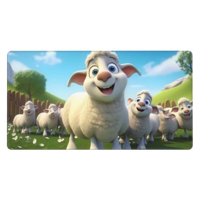 YYHWHJDE Cartoon Lambs Picture Large Office Gaming Mouse pad 16 x 29.5 in : Strong Adhesion and Durability Precision Edge Locking