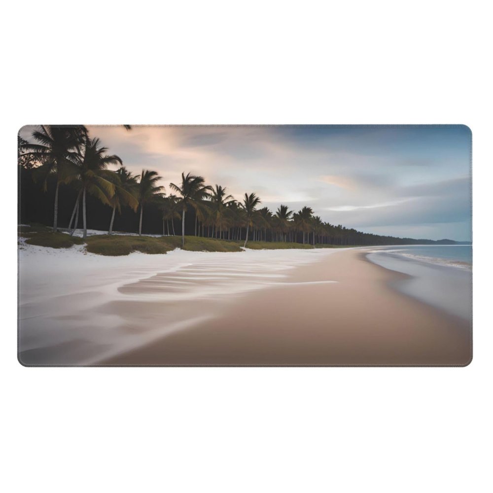YYHWHJDE Morning Beach by The Seaside Pattern Large Office Gaming Mouse pad 16 x 29.5 in : Strong Adhesion and Durability Precision Edge Locking