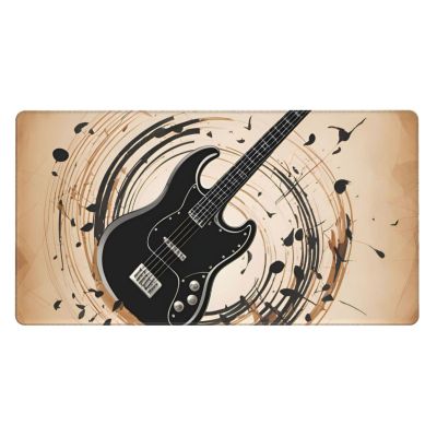 YYHWHJDE Guitar Bass Musical Instruments Pattern Large Office Gaming Mouse pad 16 x 29.5 in : Strong Adhesion and Durability Precision Edge Locking