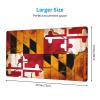 YYHWHJDE Vintage Wooden Maryland Flag Pattern Large Office Gaming Mouse pad 16 x 29.5 in : Strong Adhesion and Durability Precision Edge Locking view 2