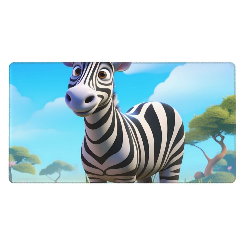 YYHWHJDE Cartoon Zebra Picture Large Office Gaming Mouse pad 16 x 29.5 in : Strong Adhesion and Durability Precision Edge Locking