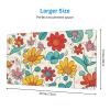 YYHWHJDE Colored Flower Pattern Large Office Gaming Mouse pad 16 x 29.5 in : Strong Adhesion and Durability Precision Edge Locking view 2