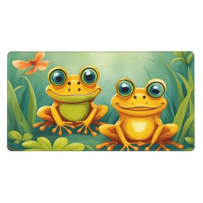 YYHWHJDE Funny Frogs Pattern Large Office Gaming Mouse pad 16 x 29.5 in : Strong Adhesion and Durability Precision Edge Locking