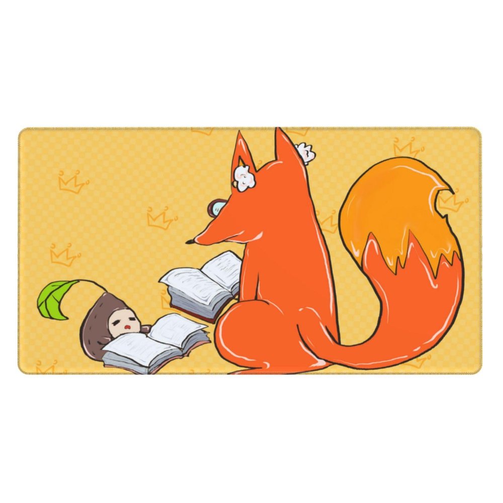 YYHWHJDE Sunflower Seeds and Foxes Pattern Large Office Gaming Mouse pad 16 x 29.5 in : Strong Adhesion and Durability Precision Edge Locking
