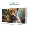 YYHWHJDE Cute Leopard Picture Large Office Gaming Mouse pad 16 x 29.5 in : Strong Adhesion and Durability Precision Edge Locking view 2