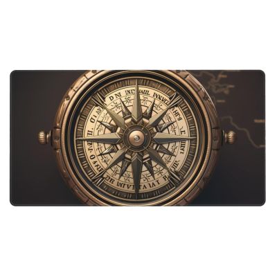YYHWHJDE Vintage Compass Navigation Picture Large Office Gaming Mouse pad 16 x 29.5 in : Strong Adhesion and Durability Precision Edge Locking