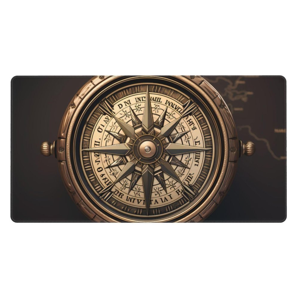 YYHWHJDE Vintage Compass Navigation Picture Large Office Gaming Mouse pad 16 x 29.5 in : Strong Adhesion and Durability Precision Edge Locking