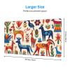 YYHWHJDE Cartoon Otomi Animals Pattern Large Office Gaming Mouse pad 16 x 29.5 in : Strong Adhesion and Durability Precision Edge Locking view 2