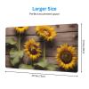 YYHWHJDE Three Sunflowers on Wooden Pattern Large Office Gaming Mouse pad 16 x 29.5 in : Strong Adhesion and Durability Precision Edge Locking view 2