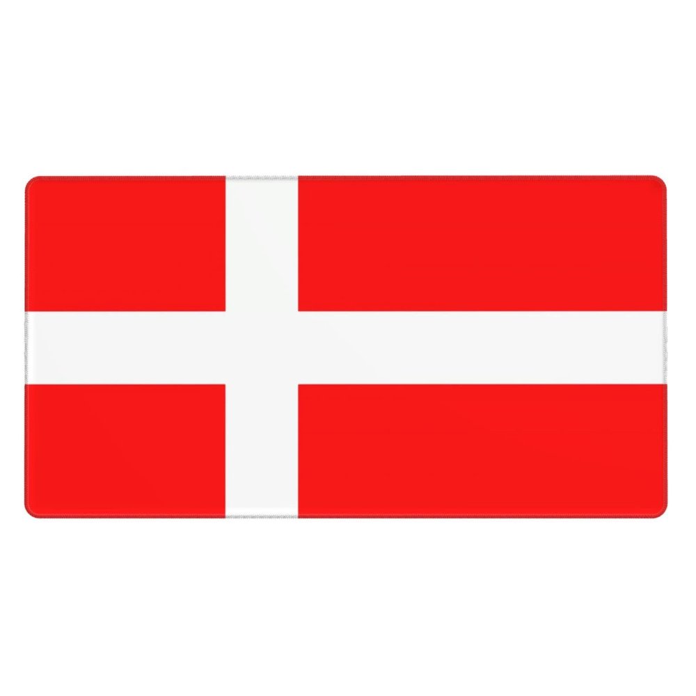 YYHWHJDE Denmark Danish Flag Pattern Large Office Gaming Mouse pad 16 x 29.5 in : Strong Adhesion and Durability Precision Edge Locking