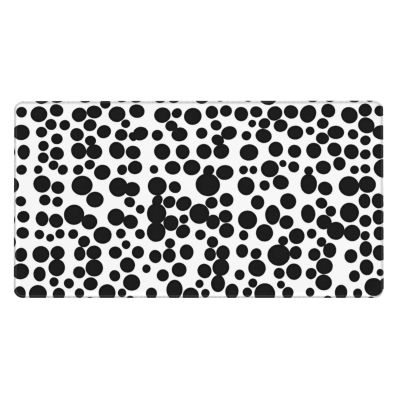 YYHWHJDE Black Polka Dot Pattern Large Office Gaming Mouse pad 16 x 29.5 in : Strong Adhesion and Durability Precision Edge Locking
