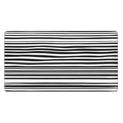 YYHWHJDE Black & White Stripe Pattern Large Office Gaming Mouse pad 16 x 29.5 in : Strong Adhesion and Durability Precision Edge Locking