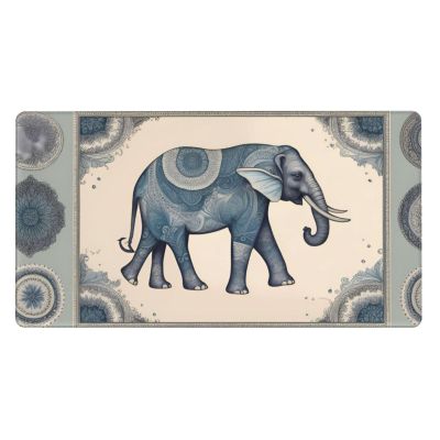 YYHWHJDE Stylish Boho Map Elephant Pattern Large Office Gaming Mouse pad 16 x 29.5 in : Strong Adhesion and Durability Precision Edge Locking