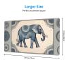 YYHWHJDE Stylish Boho Map Elephant Pattern Large Office Gaming Mouse pad 16 x 29.5 in : Strong Adhesion and Durability Precision Edge Locking view 2