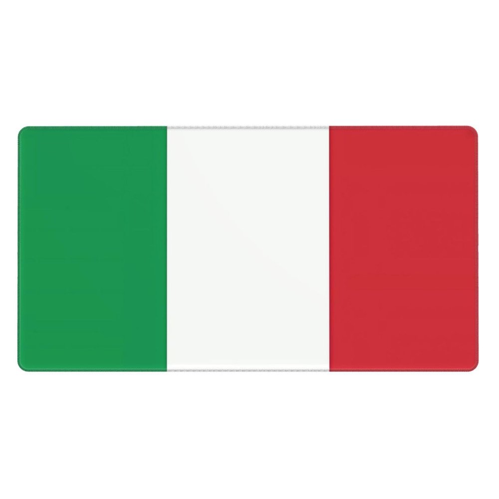 YYHWHJDE Italy Flag Pattern Large Office Gaming Mouse pad 16 x 29.5 in : Strong Adhesion and Durability Precision Edge Locking