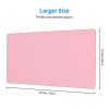 YYHWHJDE Solid Color Pink Pattern Large Office Gaming Mouse pad 16 x 29.5 in : Strong Adhesion and Durability Precision Edge Locking view 2