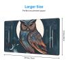 YYHWHJDE Cool Owl Pattern Large Office Gaming Mouse pad 16 x 29.5 in : Strong Adhesion and Durability Precision Edge Locking view 2
