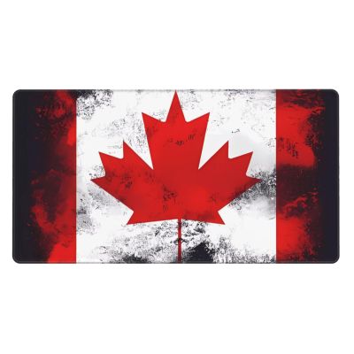 YYHWHJDE Canadian Flag Picture Large Office Gaming Mouse pad 16 x 29.5 in : Strong Adhesion and Durability Precision Edge Locking