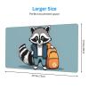 YYHWHJDE Cartoon Cute Raccoon Pattern Large Office Gaming Mouse pad 16 x 29.5 in : Strong Adhesion and Durability Precision Edge Locking view 2