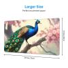 YYHWHJDE Oriental Peacock on Flower Tree Pattern Large Office Gaming Mouse pad 16 x 29.5 in : Strong Adhesion and Durability Precision Edge Locking view 2