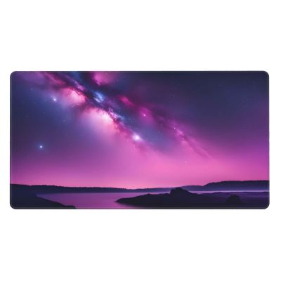 YYHWHJDE Purple Star Sky Pattern Large Office Gaming Mouse pad 16 x 29.5 in : Strong Adhesion and Durability Precision Edge Locking
