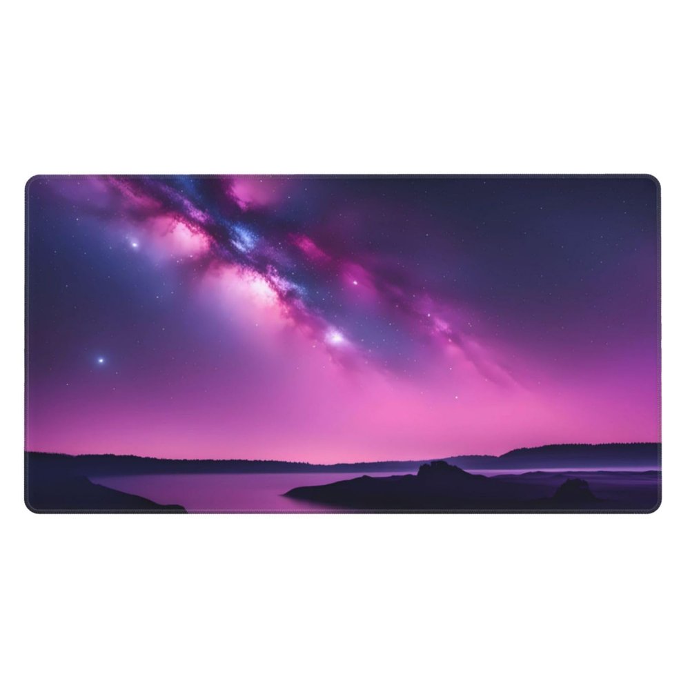 YYHWHJDE Purple Star Sky Pattern Large Office Gaming Mouse pad 16 x 29.5 in : Strong Adhesion and Durability Precision Edge Locking