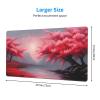 YYHWHJDE Red Cherry Blossom Pattern Large Office Gaming Mouse pad 16 x 29.5 in : Strong Adhesion and Durability Precision Edge Locking view 2