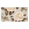 YYHWHJDE Cream Shabby Rose Flower Pattern Large Office Gaming Mouse pad 16 x 29.5 in : Strong Adhesion and Durability Precision Edge Locking view 1