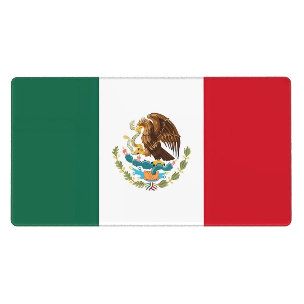 YYHWHJDE Flag of Mexico Pattern Large Office Gaming Mouse pad 16 x 29.5 in : Strong Adhesion and Durability Precision Edge Locking