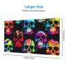 YYHWHJDE Colored Skull Pattern Large Office Gaming Mouse pad 16 x 29.5 in : Strong Adhesion and Durability Precision Edge Locking view 2
