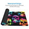 YYHWHJDE Colored Skull Pattern Large Office Gaming Mouse pad 16 x 29.5 in : Strong Adhesion and Durability Precision Edge Locking view 3